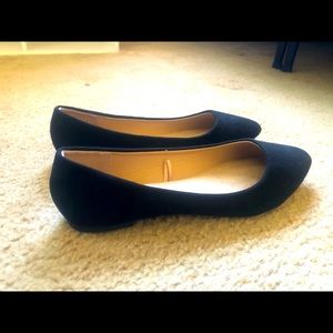 NEW Black Flats Vegan Velvet Dress Shoes 8